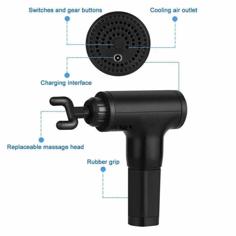 Percussion Massage Gun with 4 Heads