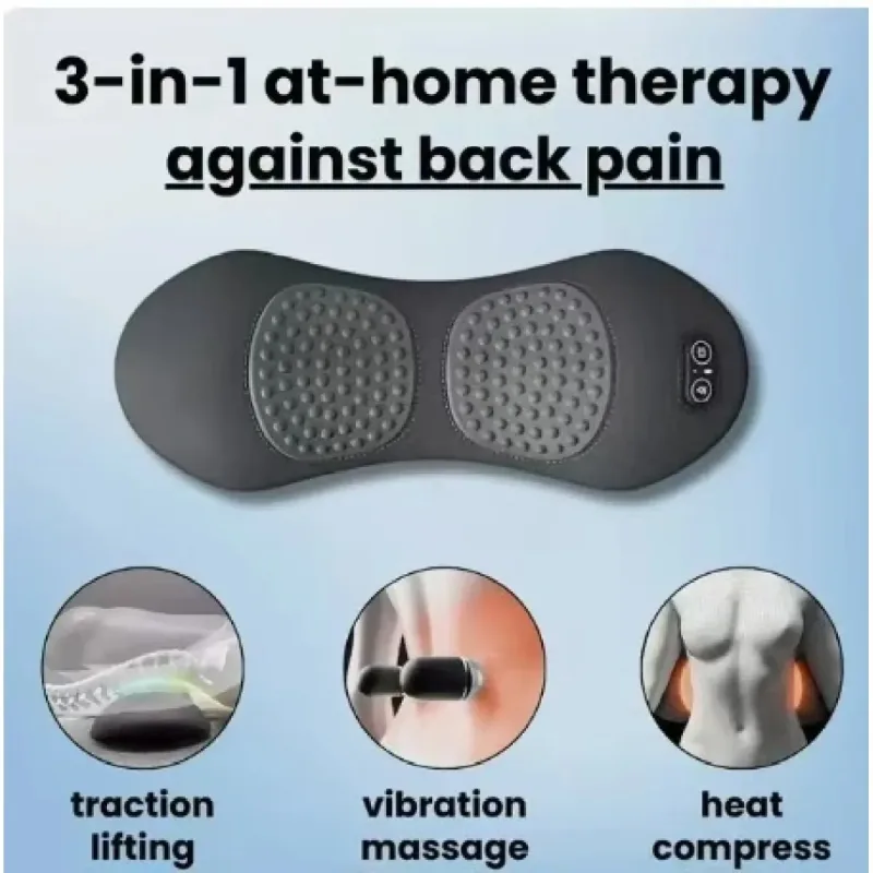 Heated Desk Recovery Bundle — Heated Lumbar Pillow, Seat Cushion & Mini Massage Gun