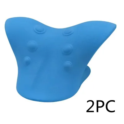 Almohada masajeadora y estiramiento cervical