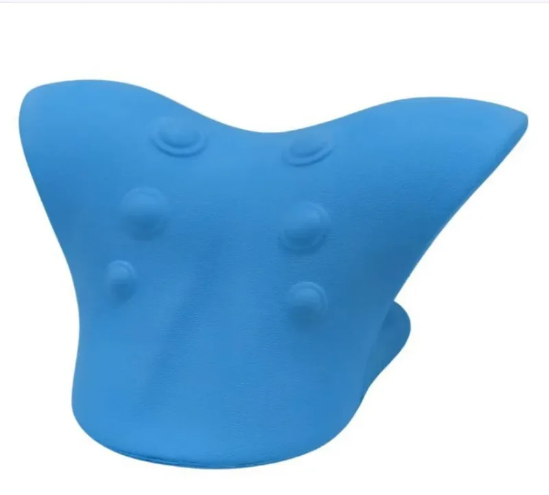 Almohada masajeadora y estiramiento cervical